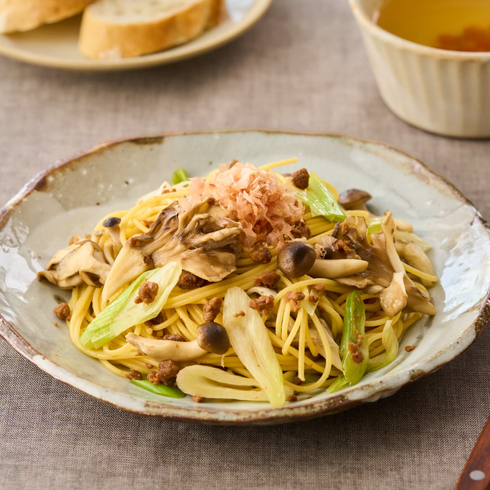 和風そぼろきのこパスタ