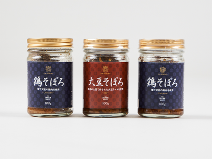 金そぼろ 100g×3本（鶏2本、大豆1本）